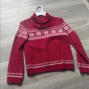 Tahari Red and White Kids Sweater